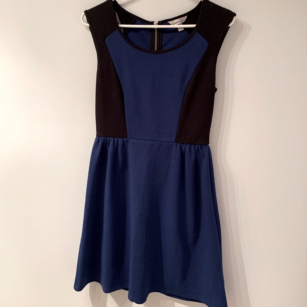 Blue and Black Dress